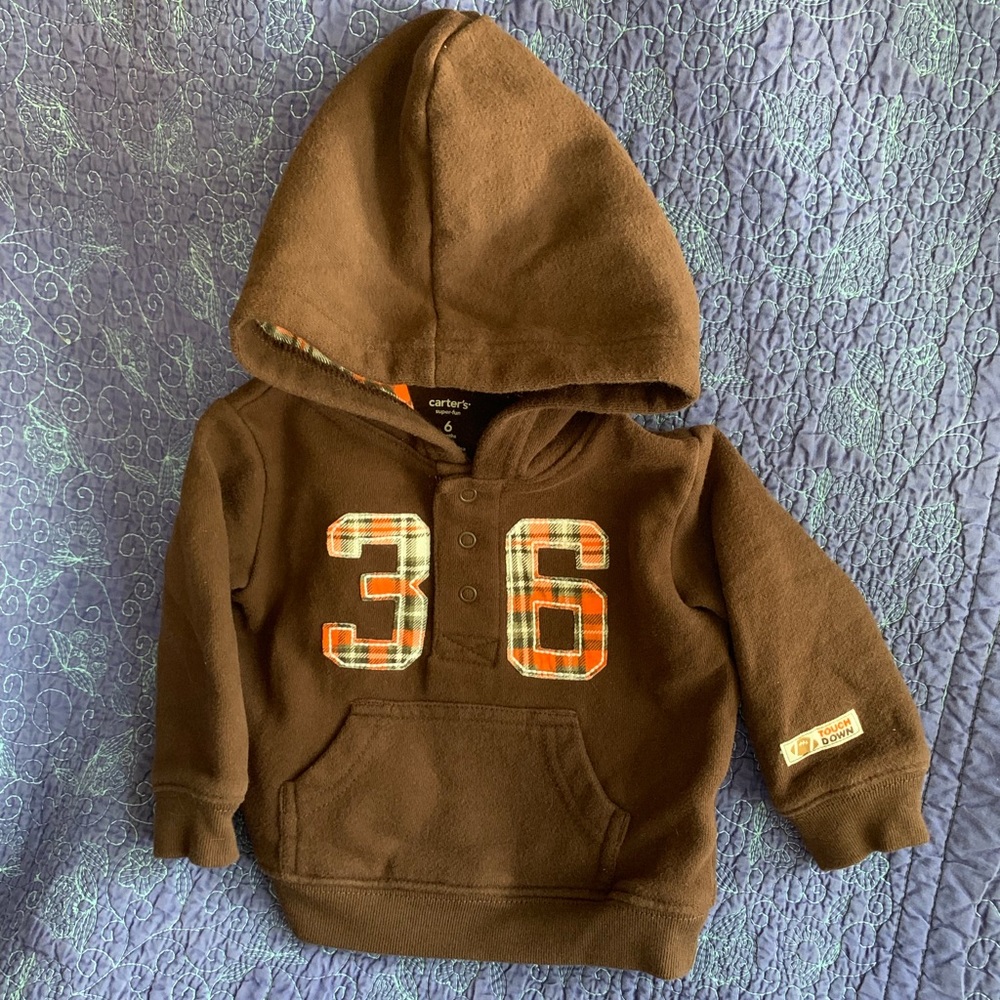 Carter's Pullover Sweatshirt Hoodie Touchdown Jersey Knit Fleece